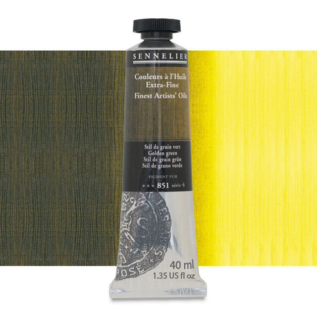 Sennelier Artists' Extra-Fine Oil, Golden Green, 40 ml.