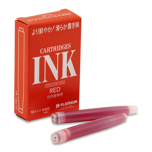 Fountain Pen Refill, Red, 10 Pack