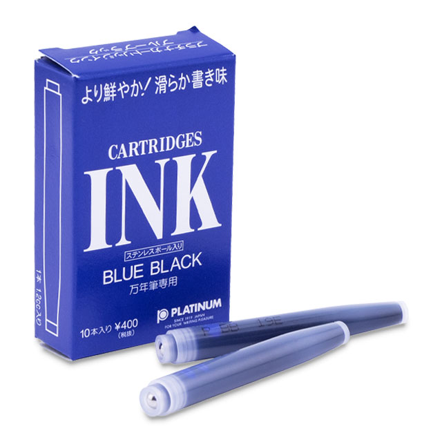 Fountain Pen Refill, Blue Black, 10 Pack