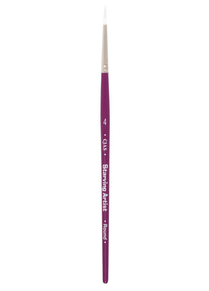 Cheap Joe's Starving Artist White Synthetic Brush, Round, Size 4