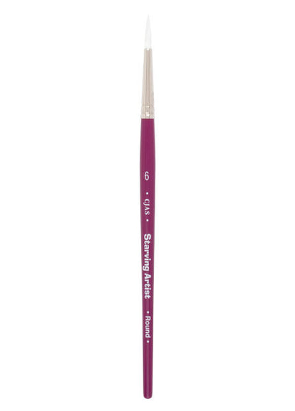 Cheap Joe's Starving Artist White Synthetic Brush, Round, Size 6