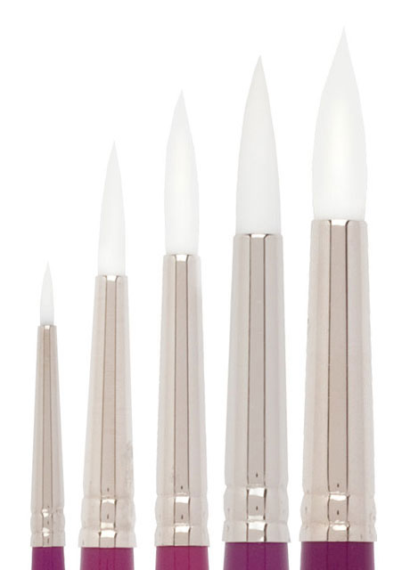 Starving Artist White Synthetic Round Brush Set