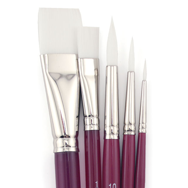 Starving Artist White Synthetic Brush Starter Set 1 Detail