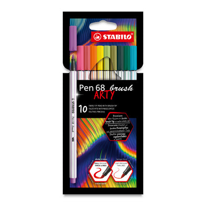 Stabilo Pen 68 Brush Pen Set - Arty, Set of 10