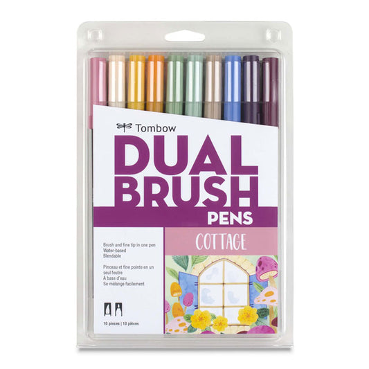 Dual Brush Pen Set, Cottage Colors, Set of 10