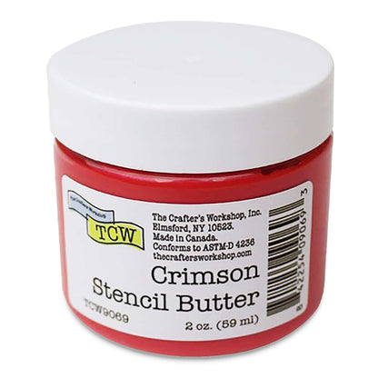 The Crafter's Workshop Stencil Butter - Crimson, 2 oz.