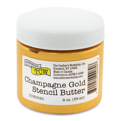 The Crafter's Workshop Stencil Butter - Champagne Gold, 2 oz.