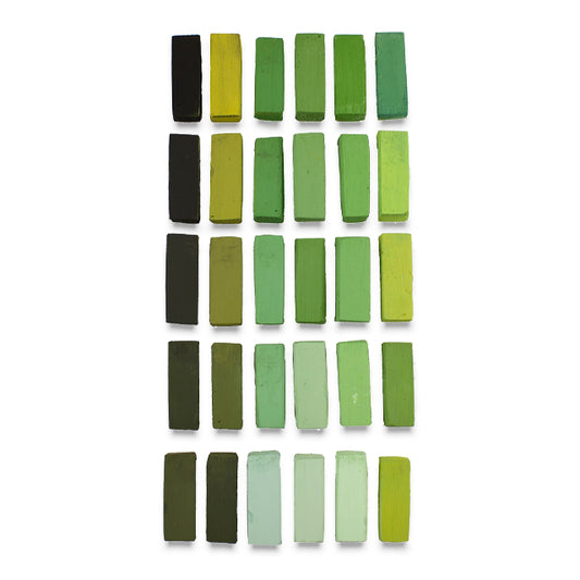 Warm Greens, Set of 30