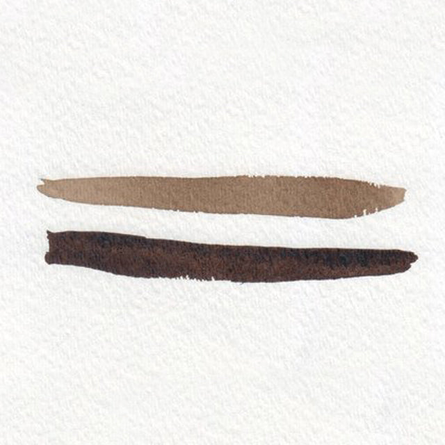 Walnut Drawing Ink (Top) and Ultra Dark Brown Drawing Ink (Bottom)