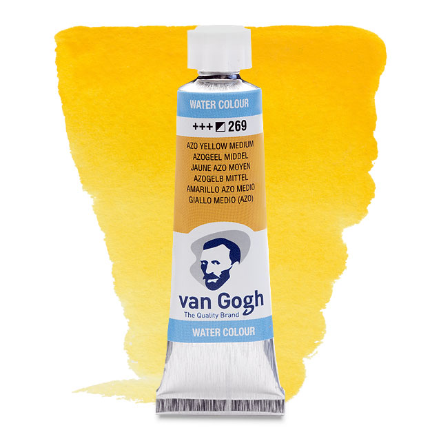 Watercolor, Azo Yellow Medium, 10 ml.