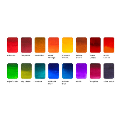 Colorsheets Watercolor Set - Original Sketcher Set of 16 Colors