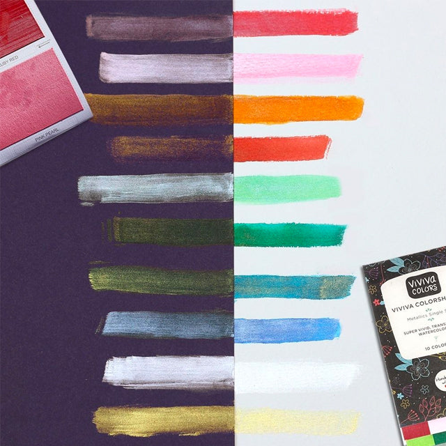 Colorsheets Watercolor Set - Metallics Single Set of 10 Colors