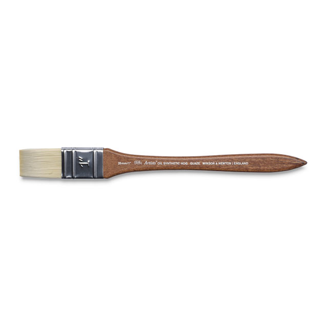 Winsor & Newton Artists' Oil Synthetic Hog Brush - Glaze, Size 1"