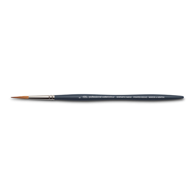 Professional Watercolor Synthetic Sable Brush - Pointed Round, Size 6