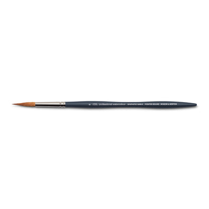 Professional Watercolor Synthetic Sable Brush - Pointed Round, Size 8