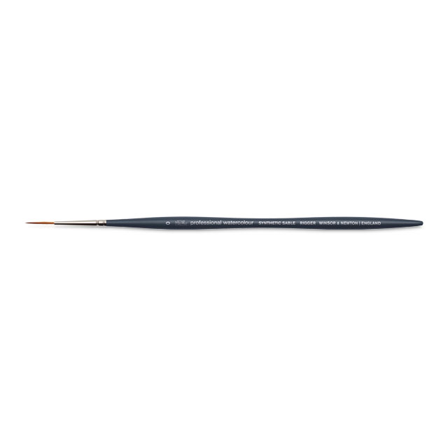 Professional Watercolor Synthetic Sable Brush - Rigger, Size 0