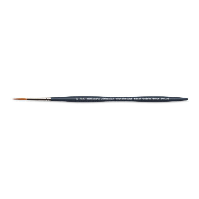 Professional Watercolor Synthetic Sable Brush - Rigger, Size 2