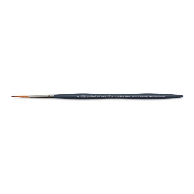 Professional Watercolor Synthetic Sable Brush - Rigger, Size 4