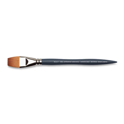 Professional Watercolor Synthetic Sable Brush - One Stroke, Size 1"