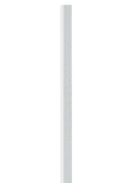 Walker Display System Fiberglass Plain Rod, White Powder Coat Paint, 24"