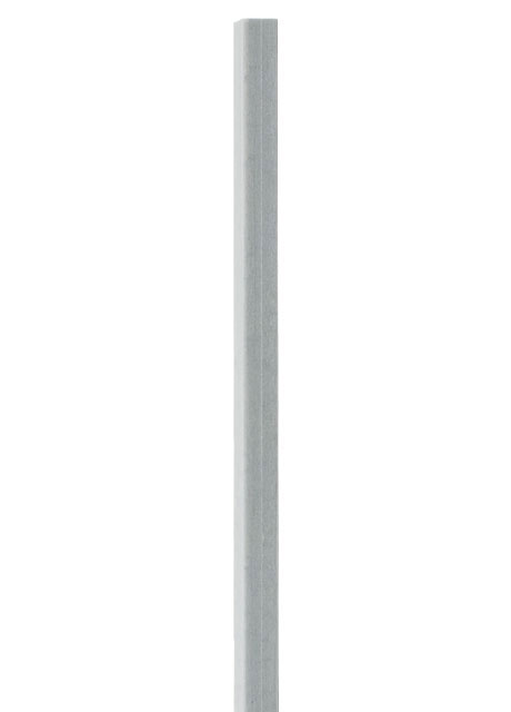 Walker Display System Fiberglass Plain Rod, Gray Powder Coat Paint, 24"