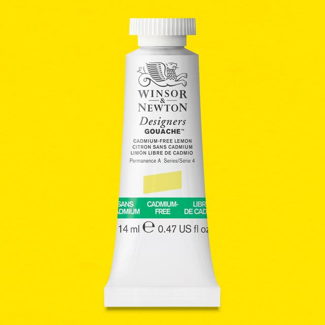 Designers Gouache, Cadmium-Free Lemon, 14 ml.