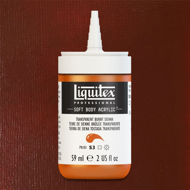 Transparent Burnt Sienna, 59 ml. bottle