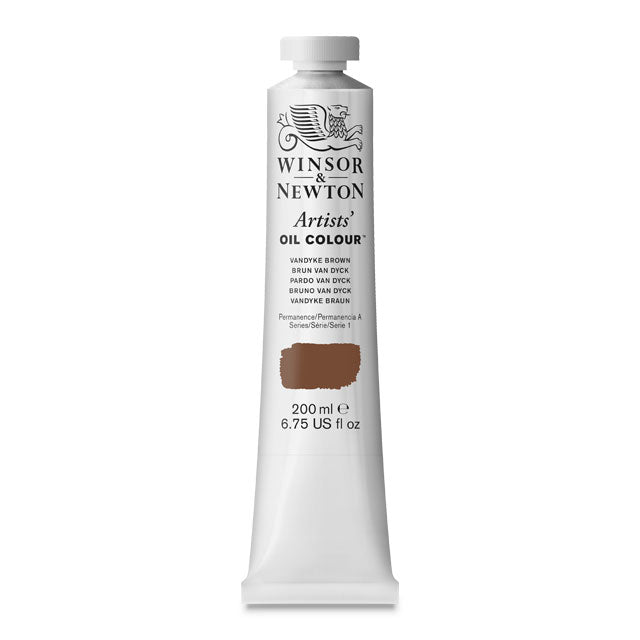 Artists' Oil Color, Vandyke Brown, 200 ml.