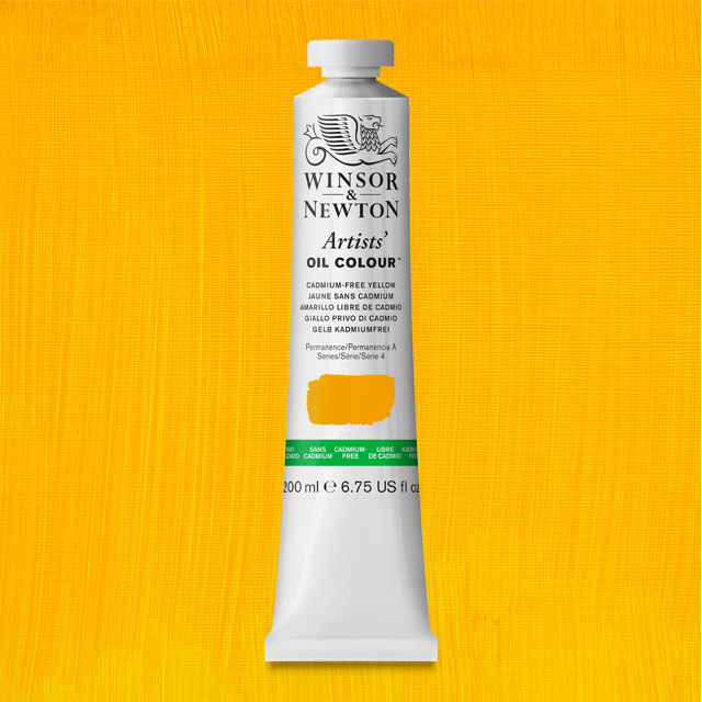 Artists' Oil Color, Cadmium-Free Yellow, 200 ml.