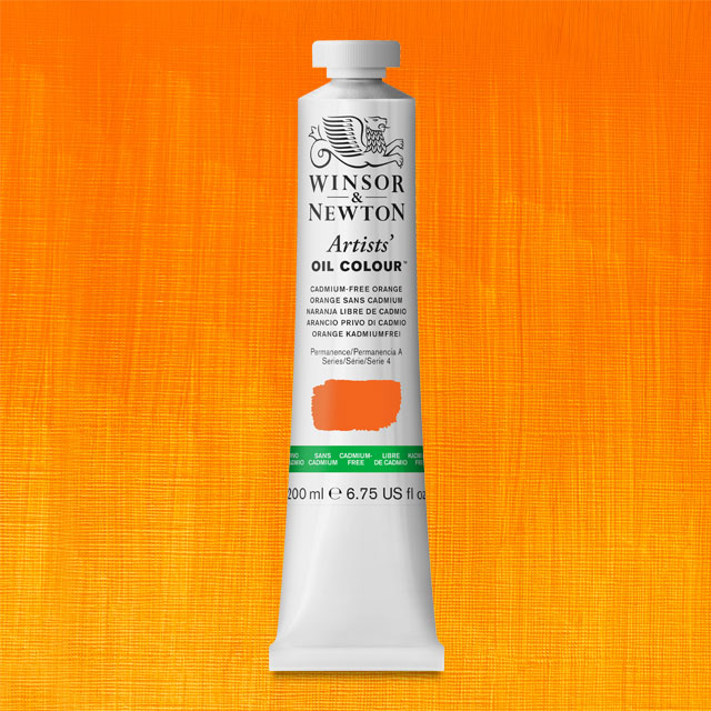 Artists' Oil Color, Cadmium-Free Orange, 200 ml.