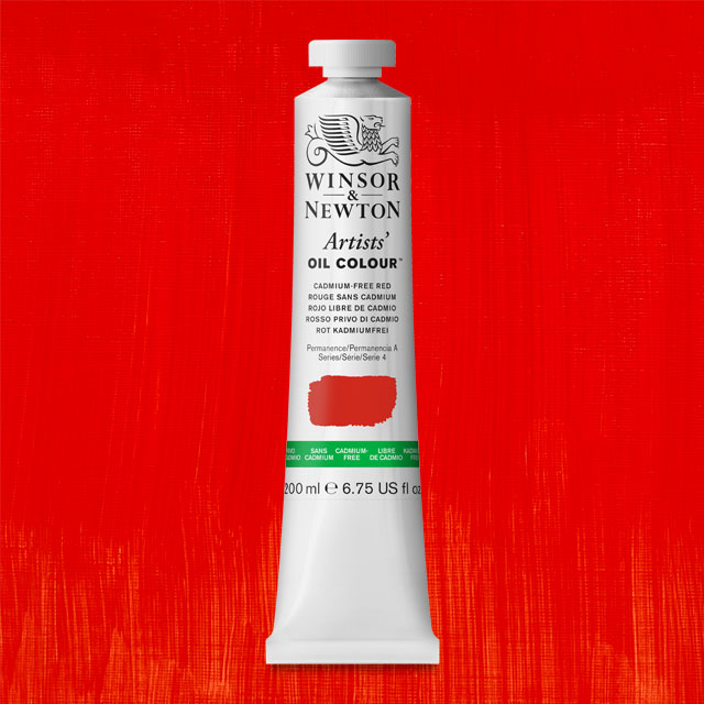 Artists' Oil Color, Cadmium-Free Red, 200 ml.