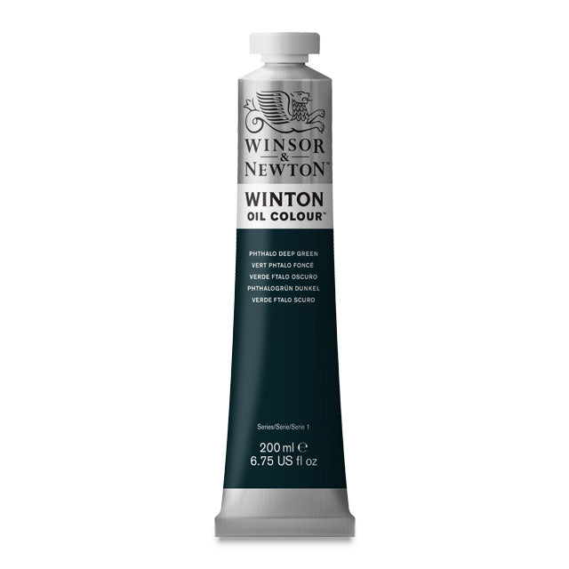 Winton Oil Color, Phthalo Deep Green, 200 ml.