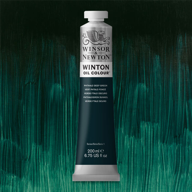 Winton Oil Color, Phthalo Deep Green, 200 ml.